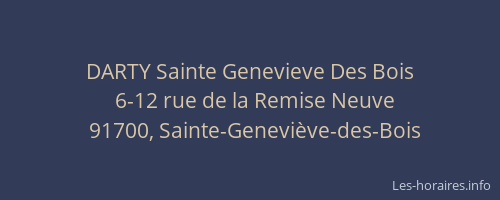 DARTY Sainte Genevieve Des Bois