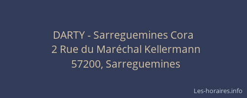 DARTY - Sarreguemines Cora