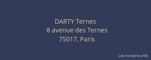 DARTY Ternes