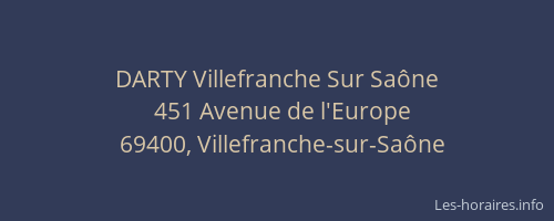 DARTY Villefranche Sur Saône