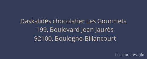 Daskalidès chocolatier Les Gourmets