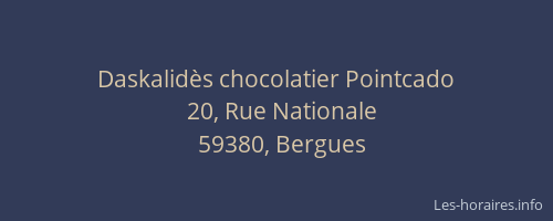 Daskalidès chocolatier Pointcado