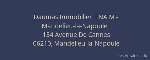 Daumas Immobilier  FNAIM - Mandelieu-la-Napoule