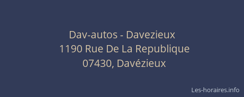 Dav-autos - Davezieux