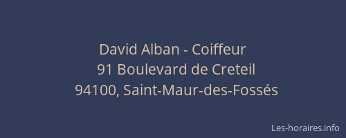 David Alban - Coiffeur