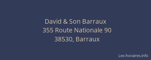 David & Son Barraux