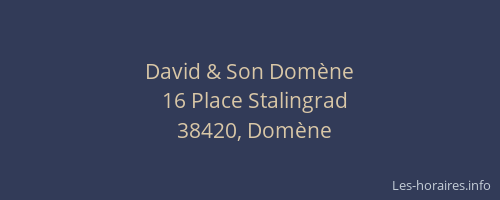 David & Son Domène
