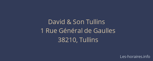 David & Son Tullins