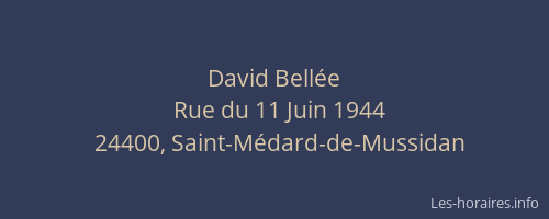 David Bell&eacute;e