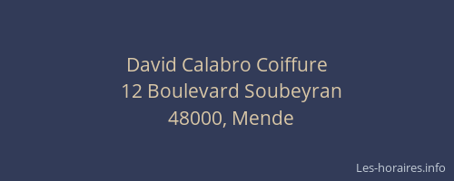 David Calabro Coiffure