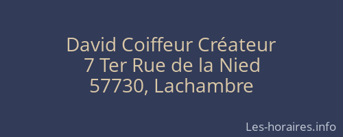 David Coiffeur Créateur