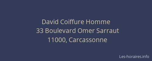 David Coiffure Homme