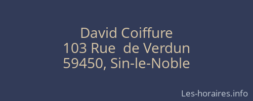 David Coiffure