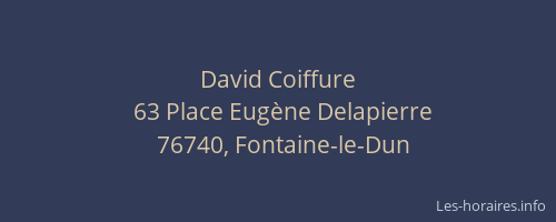 David Coiffure