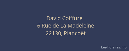 David Coiffure