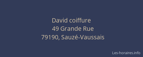 David coiffure
