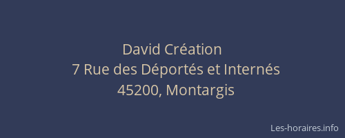 David Cr&eacute;ation