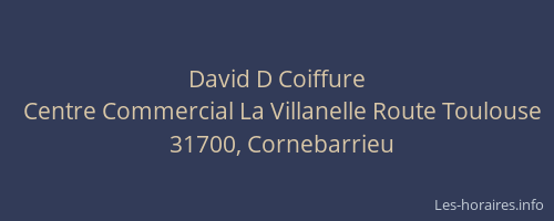 David D Coiffure
