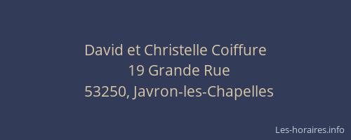 David et Christelle Coiffure