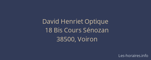 David Henriet Optique