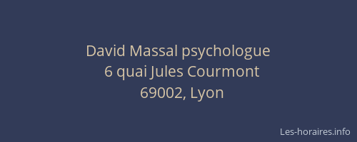 David Massal psychologue