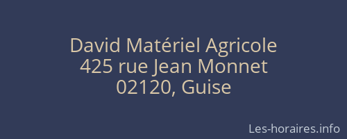 David Matériel Agricole
