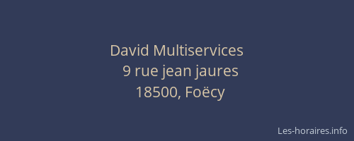 David Multiservices