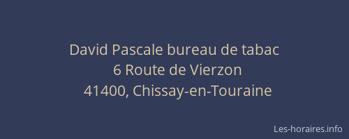 David Pascale bureau de tabac