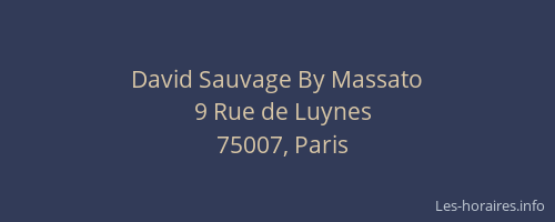 David Sauvage By Massato