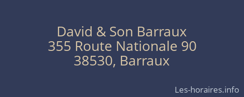 David & Son Barraux