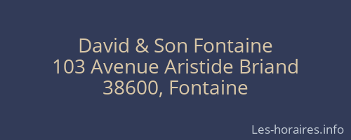David & Son Fontaine