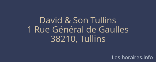 David & Son Tullins