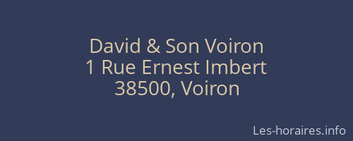 David & Son Voiron