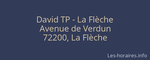 David TP - La Flèche