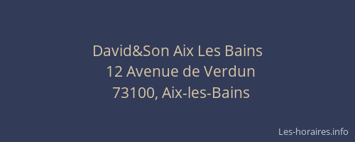 David&Son Aix Les Bains