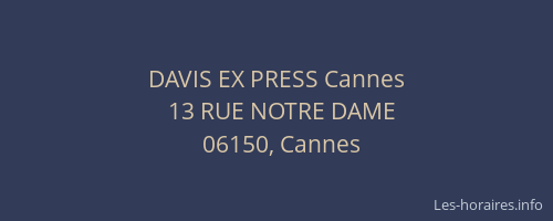 DAVIS EX PRESS Cannes