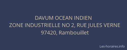 DAVUM OCEAN INDIEN
