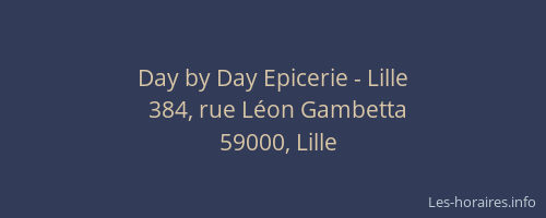 Day by Day Epicerie - Lille
