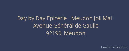 Day by Day Epicerie - Meudon Joli Mai