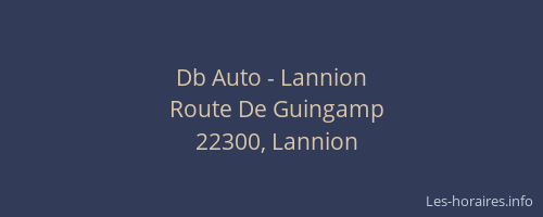 Db Auto - Lannion