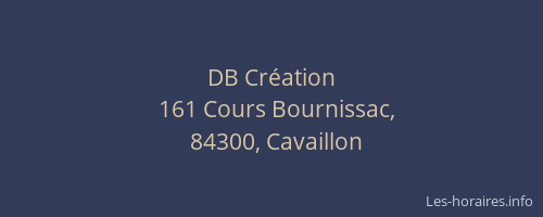 DB Cr&eacute;ation