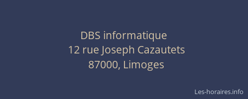DBS informatique