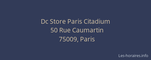 Dc Store Paris Citadium