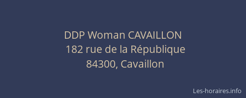 DDP Woman CAVAILLON