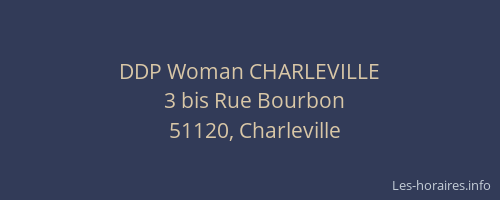 DDP Woman CHARLEVILLE