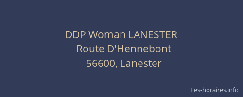 DDP Woman LANESTER