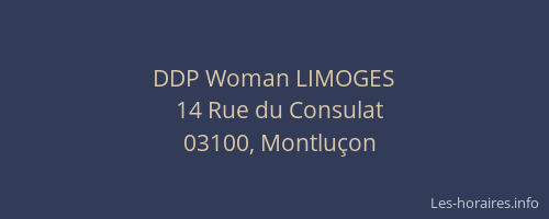 DDP Woman LIMOGES