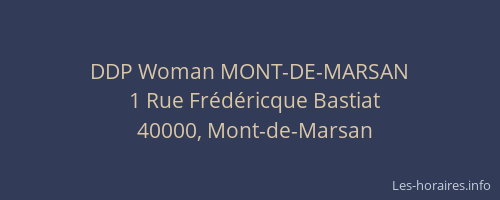 DDP Woman MONT-DE-MARSAN