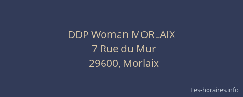 DDP Woman MORLAIX