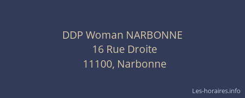 DDP Woman NARBONNE